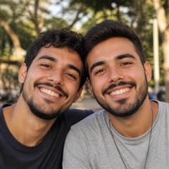 Casal sorrindo
